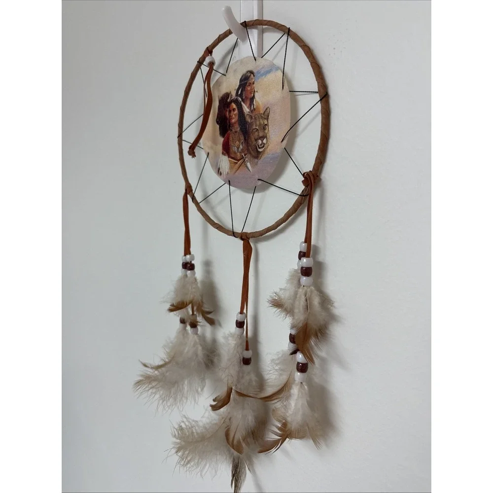 Dream Catcher Wall Hanging Native American Indian Feathers Boho Southwestern